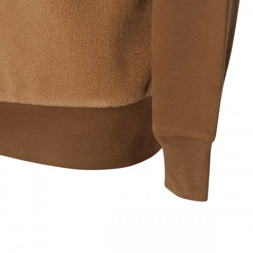 BROWN COTTON SWEATSHIRT