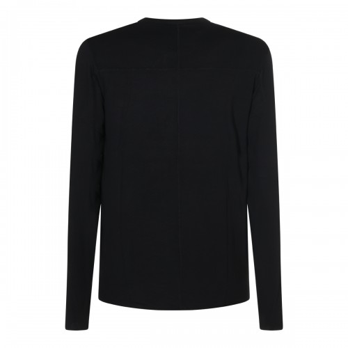 BLACK CASHMERE BLEND T-SHIRT