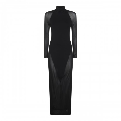 BLACK STRETCH LONG DRESS