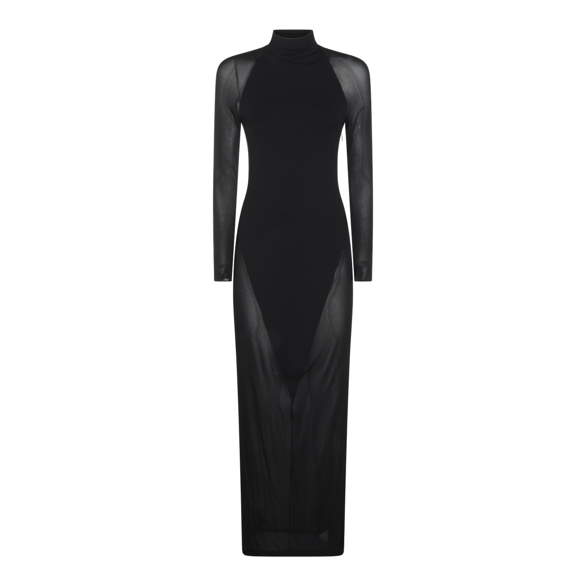 BLACK STRETCH LONG DRESS