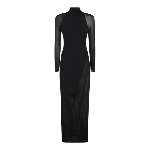 BLACK STRETCH LONG DRESS 2