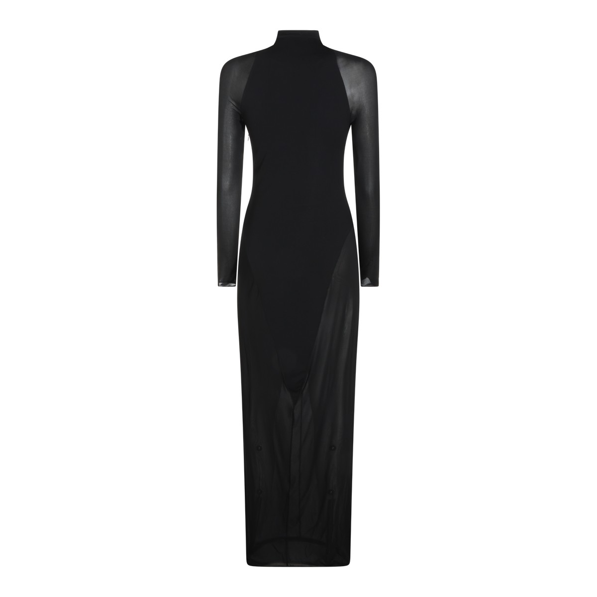 BLACK STRETCH LONG DRESS
