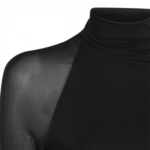BLACK STRETCH LONG DRESS