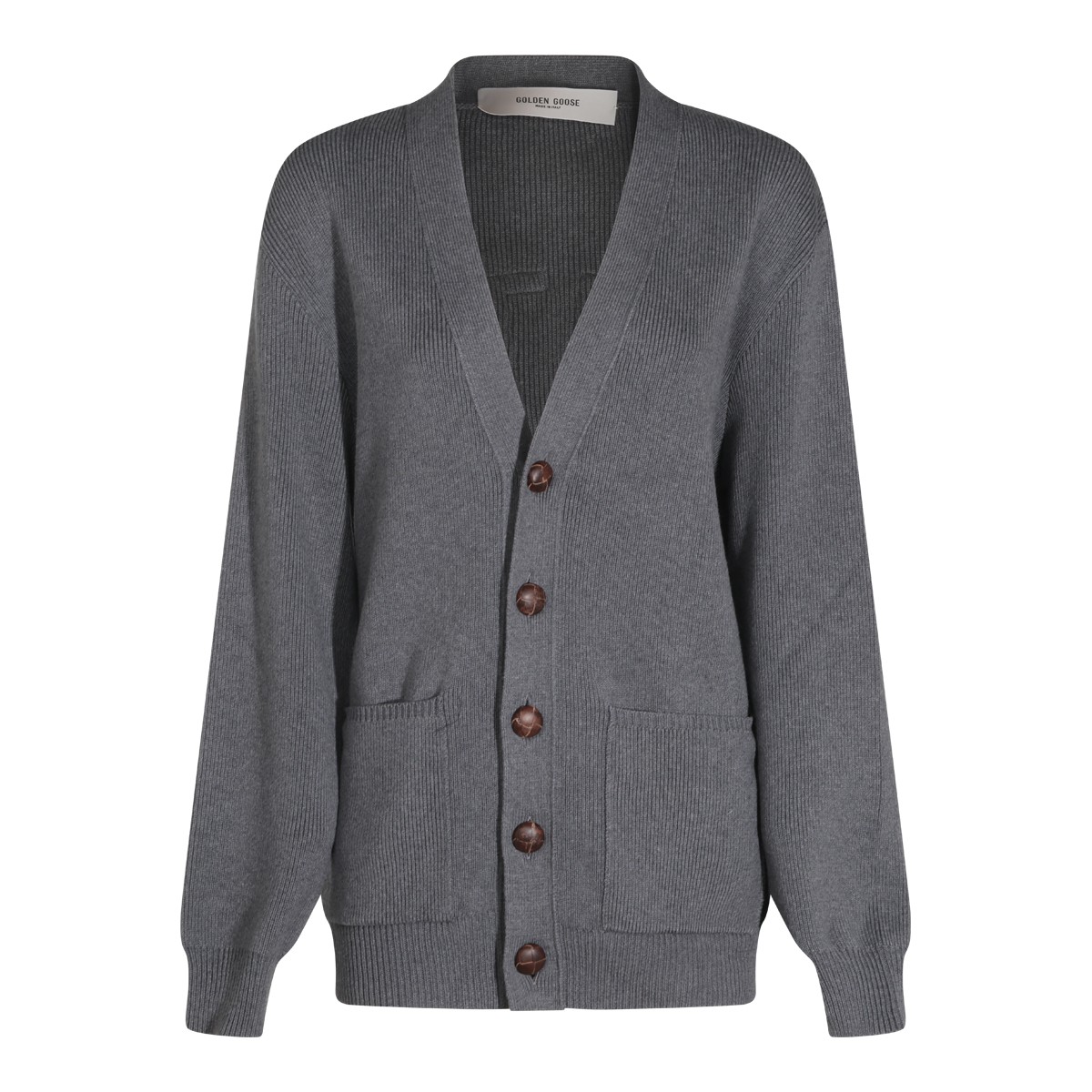 GREY COTTON CARDIGAN