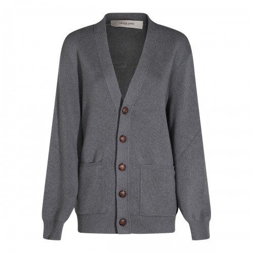 GREY COTTON CARDIGAN