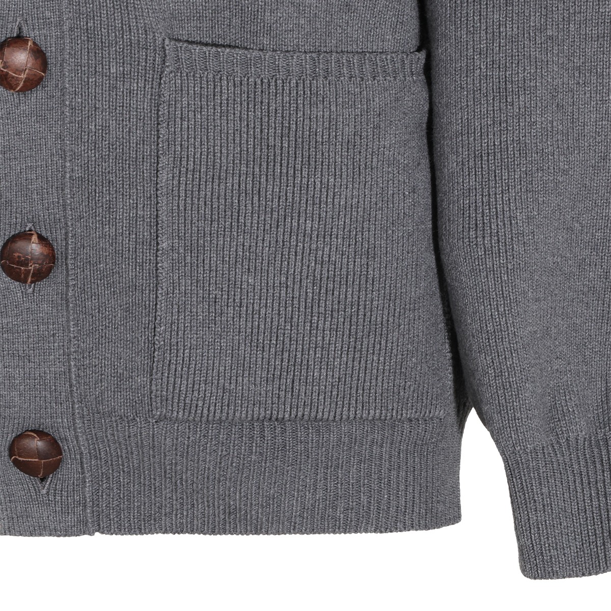 GREY COTTON CARDIGAN