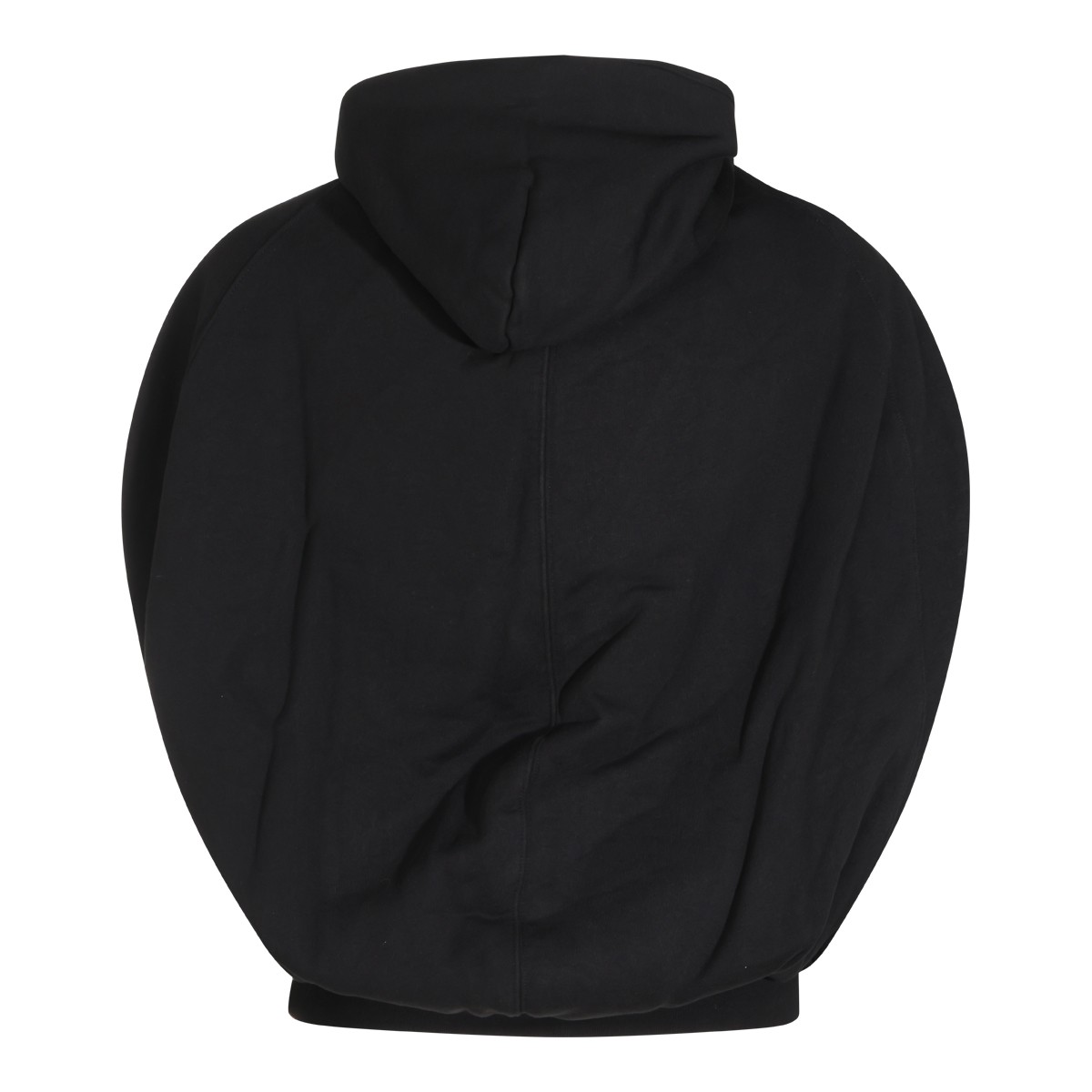 BLACK COTTON CAPE HOODIE