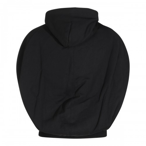 BLACK COTTON CAPE HOODIE