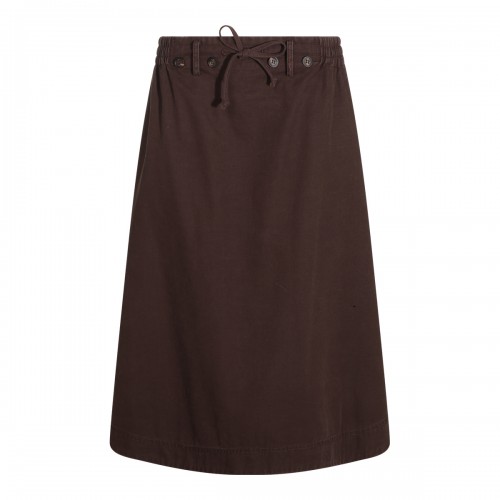 BROWN COTTON SKIRT