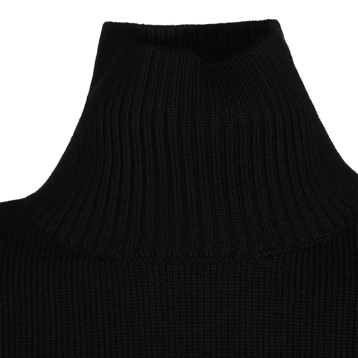 BLACK WOOL TOP