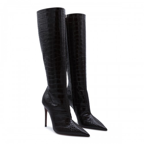 EBONY LEATHER VERA BOOTS 