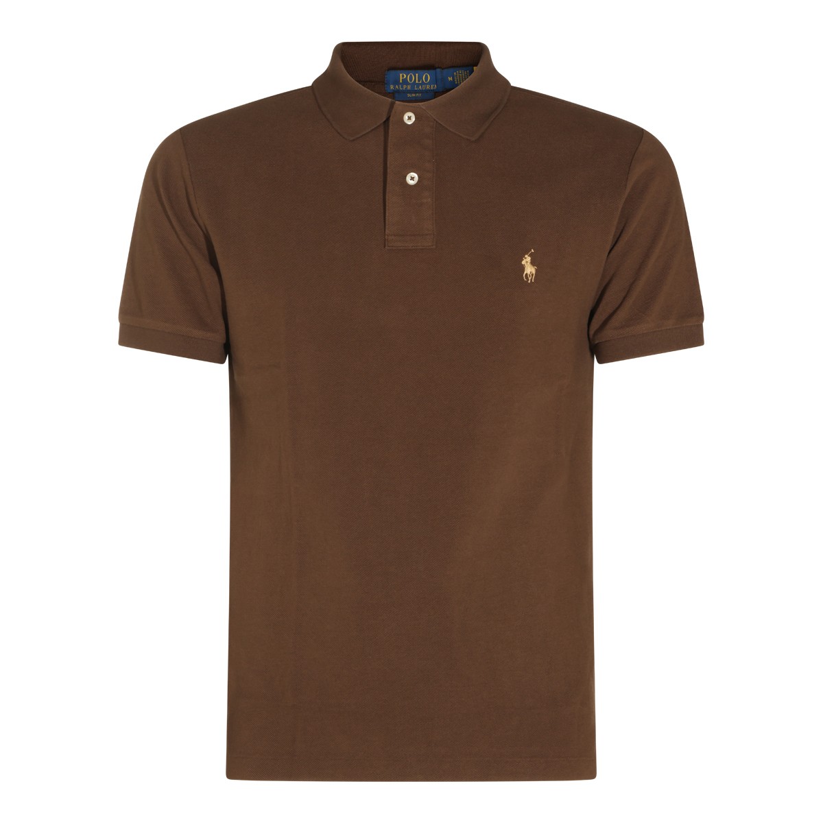 BROWN COTTON POLO SHIRT
