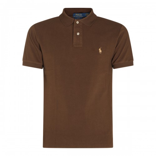 BROWN COTTON POLO SHIRT