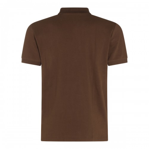 BROWN COTTON POLO SHIRT