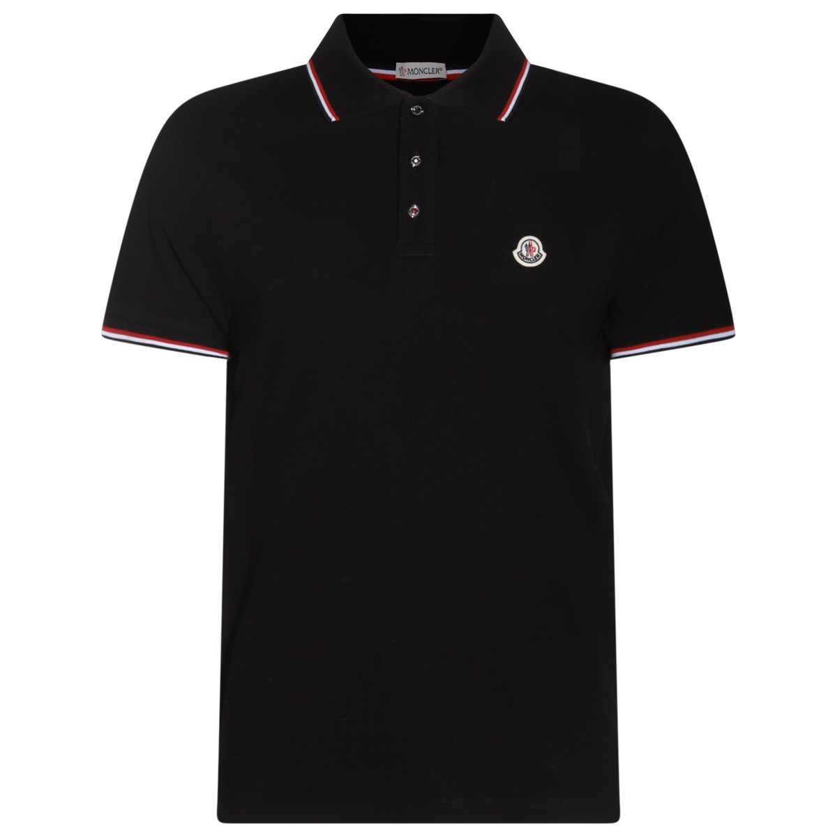 BLACK COTTON POLO SHIRT