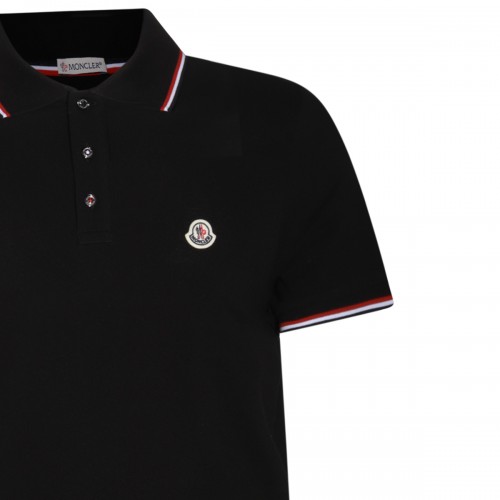 BLACK COTTON POLO SHIRT
