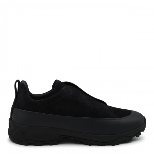 NAVY SUEDE SNEAKERS