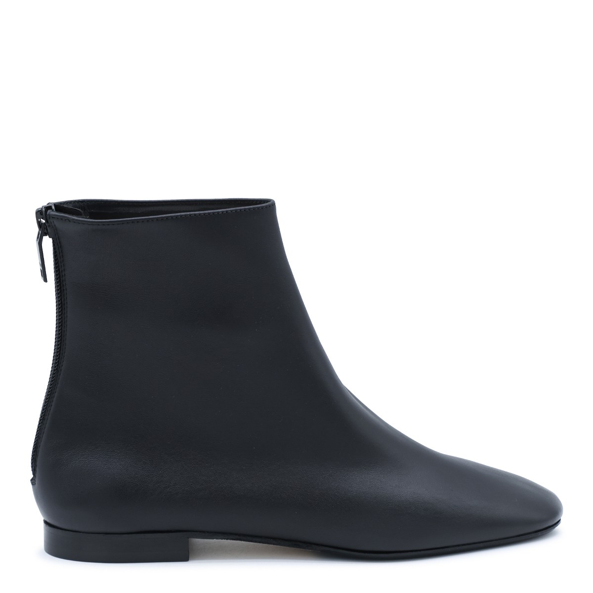 BLACK CONTOUR NAPPA LEATHER ANKLE BOOTS