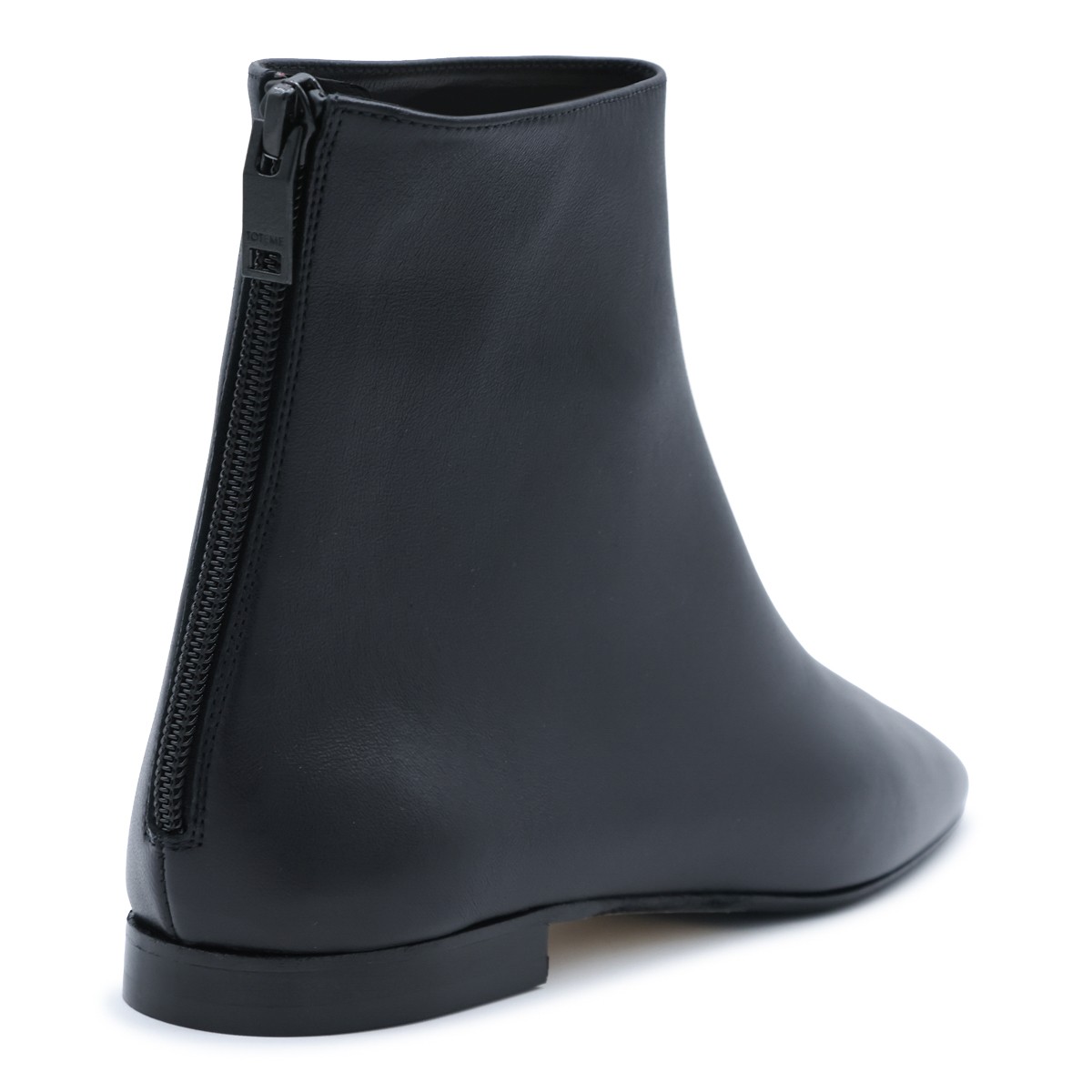 BLACK CONTOUR NAPPA LEATHER ANKLE BOOTS