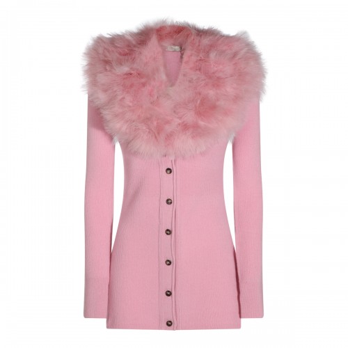 DUSTY PINK VIRGIN WOOL CARDIGAN