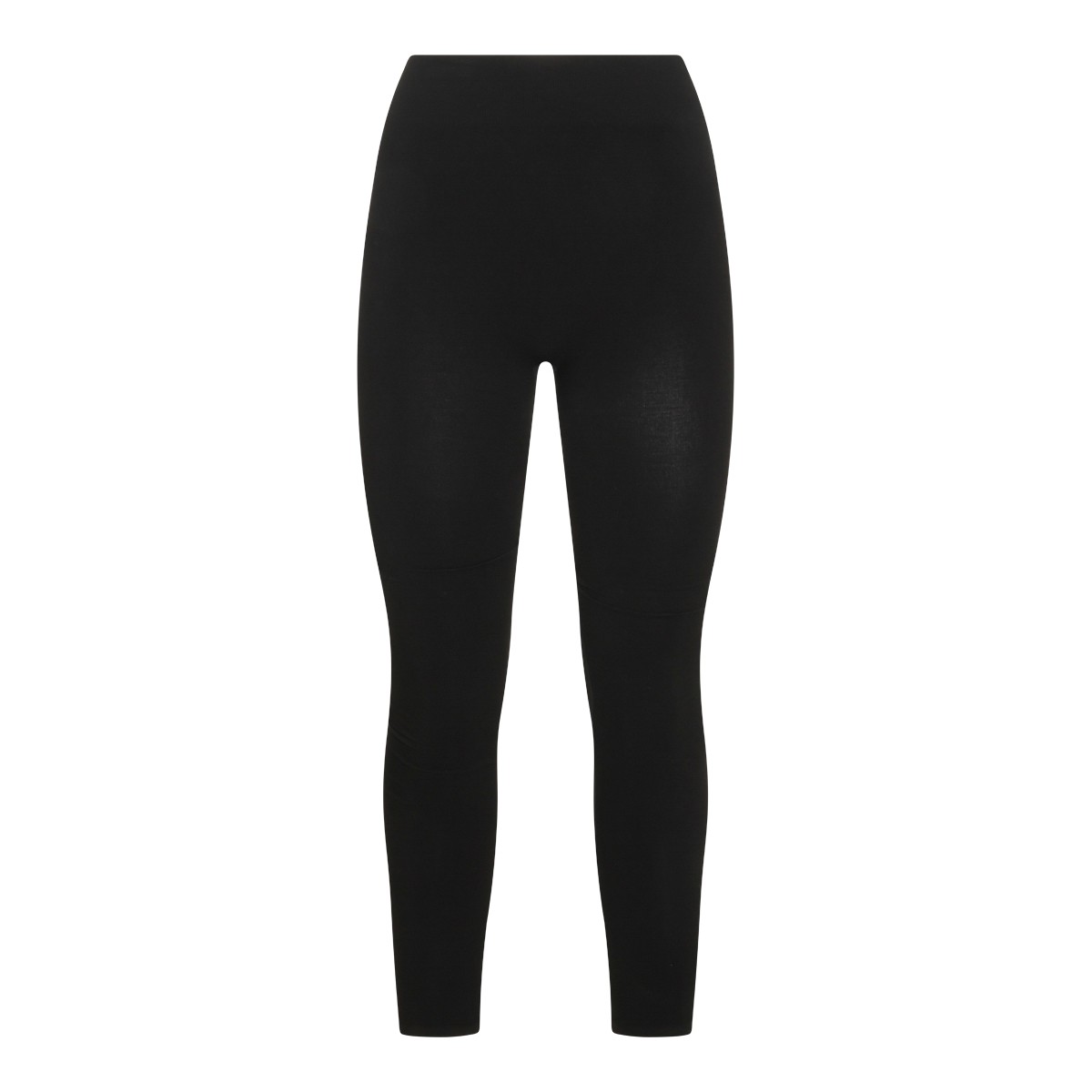 BLACK COMPACT VISCOSE-BLEND LEGGINGS
