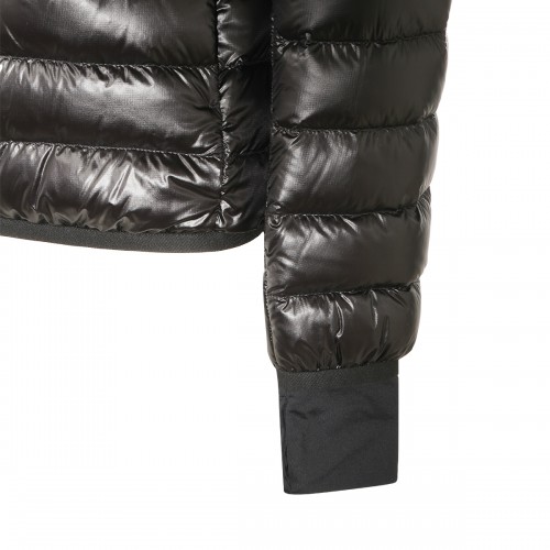 BLACK NYLON DOWN JACKET