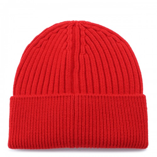 RED VIRGIN WOOL BEANIE