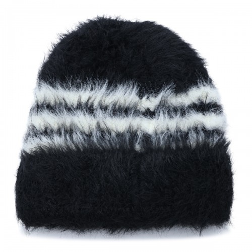 BLACK AND CORE WHITE BEANIE 2