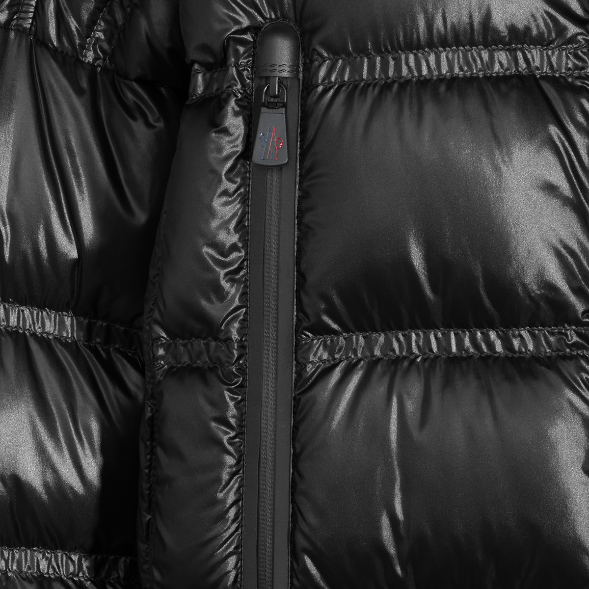 BLACK NYLON DOWN JACKET