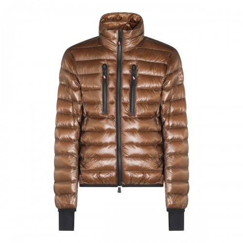 BROWN NYLON DOWN JACKET