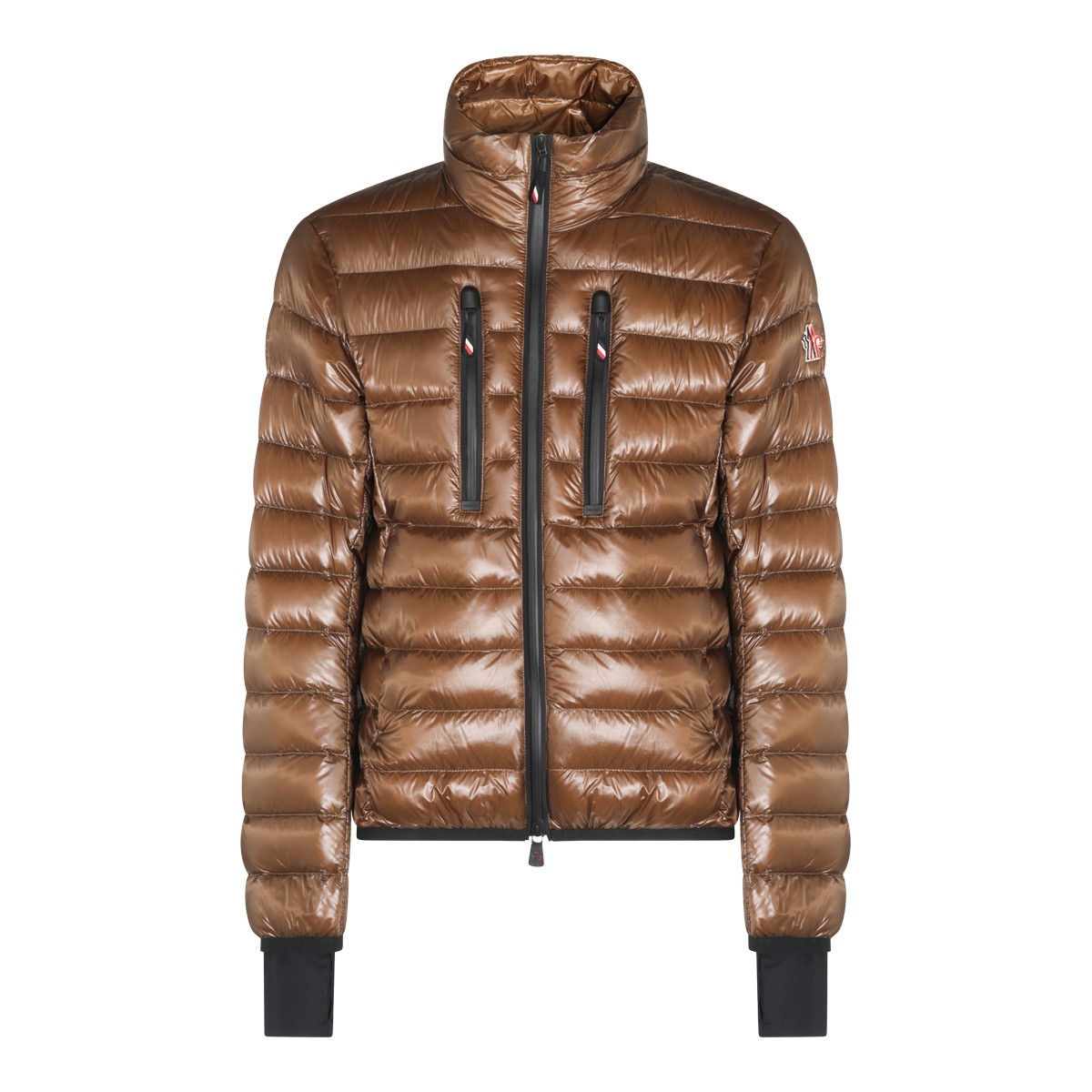 BROWN NYLON DOWN JACKET