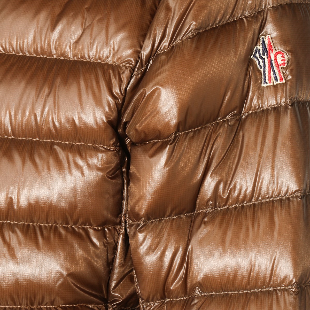 BROWN NYLON DOWN JACKET