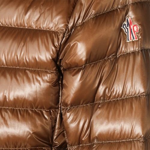 BROWN NYLON DOWN JACKET