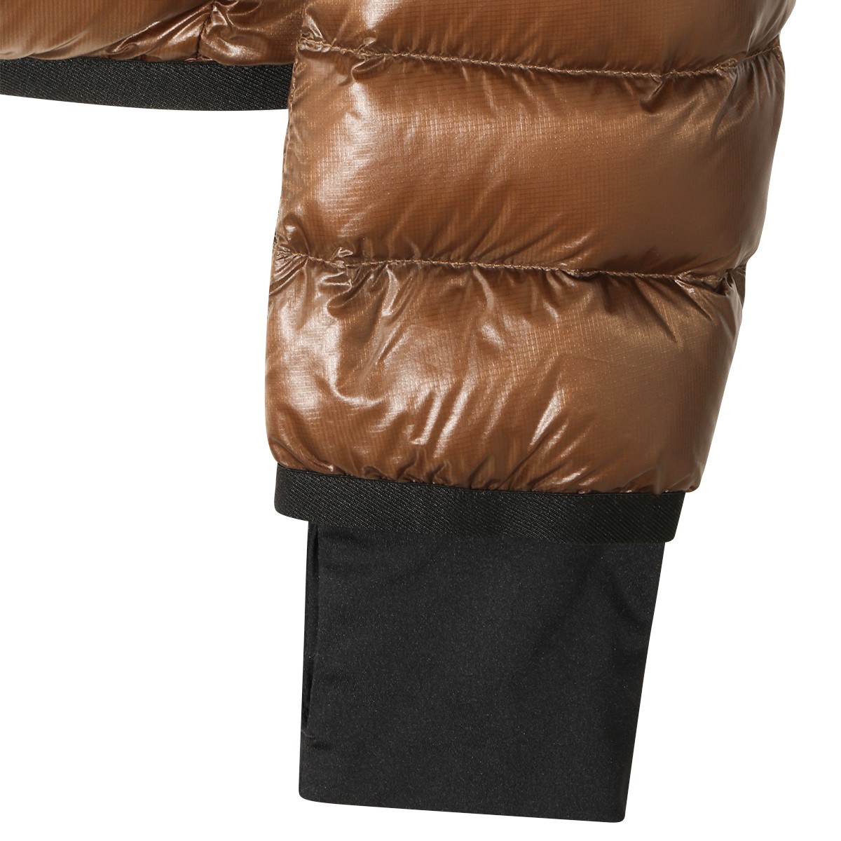 BROWN NYLON DOWN JACKET