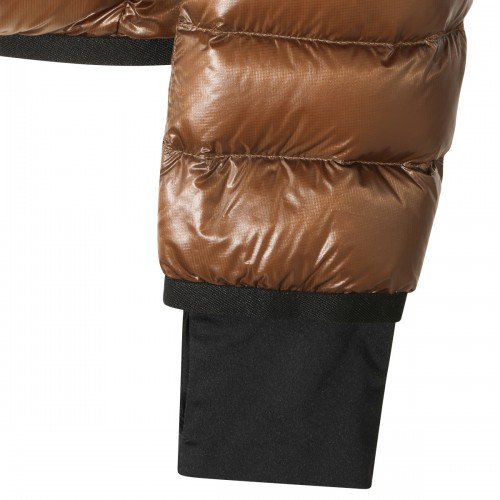 BROWN NYLON DOWN JACKET