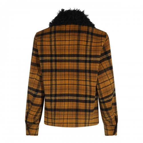YELLOW AND BLACK WOOL BLOUSON