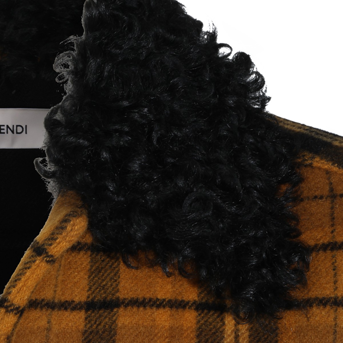 YELLOW AND BLACK WOOL BLOUSON