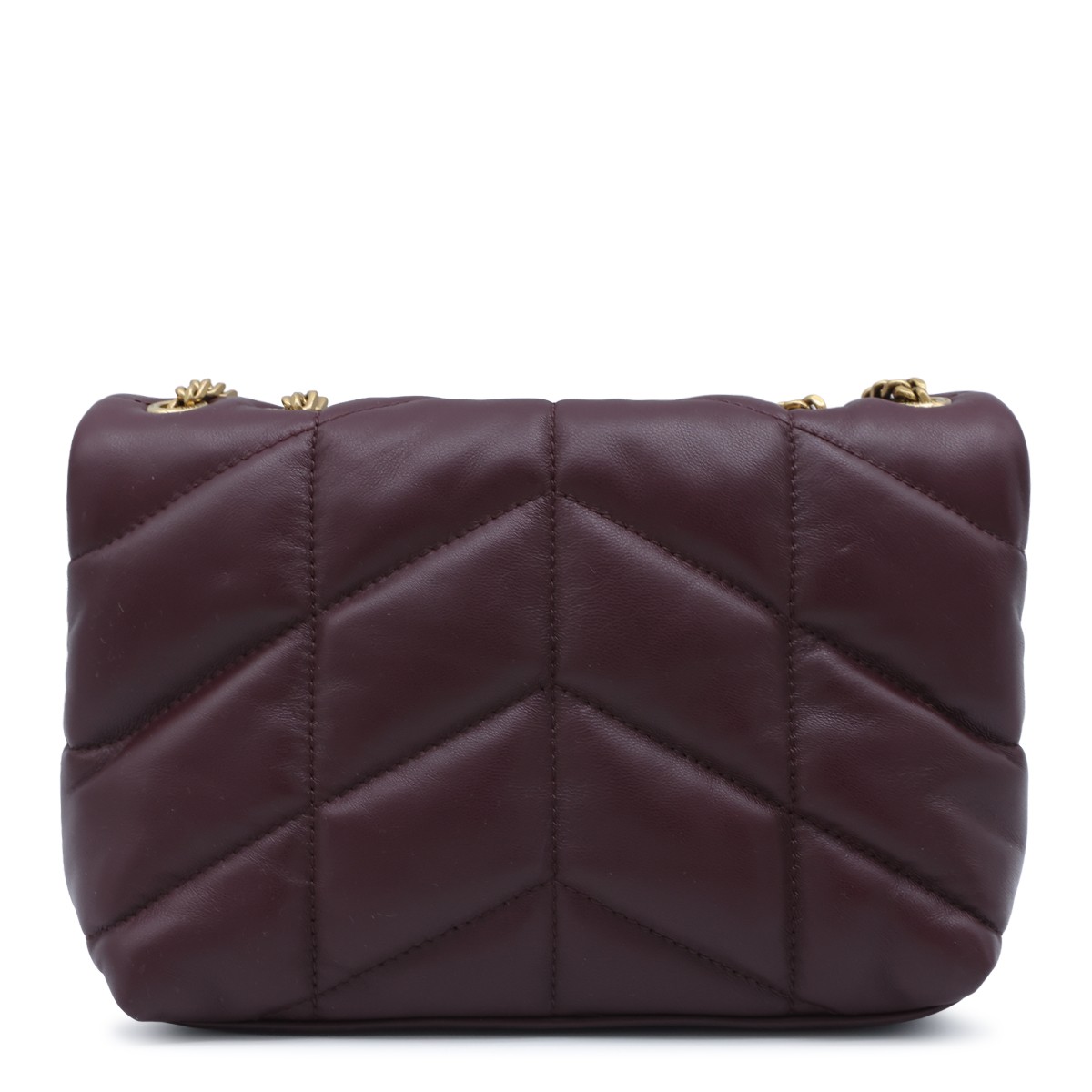 HOT WINE LEATHER TOY PUFFER MINI BAG