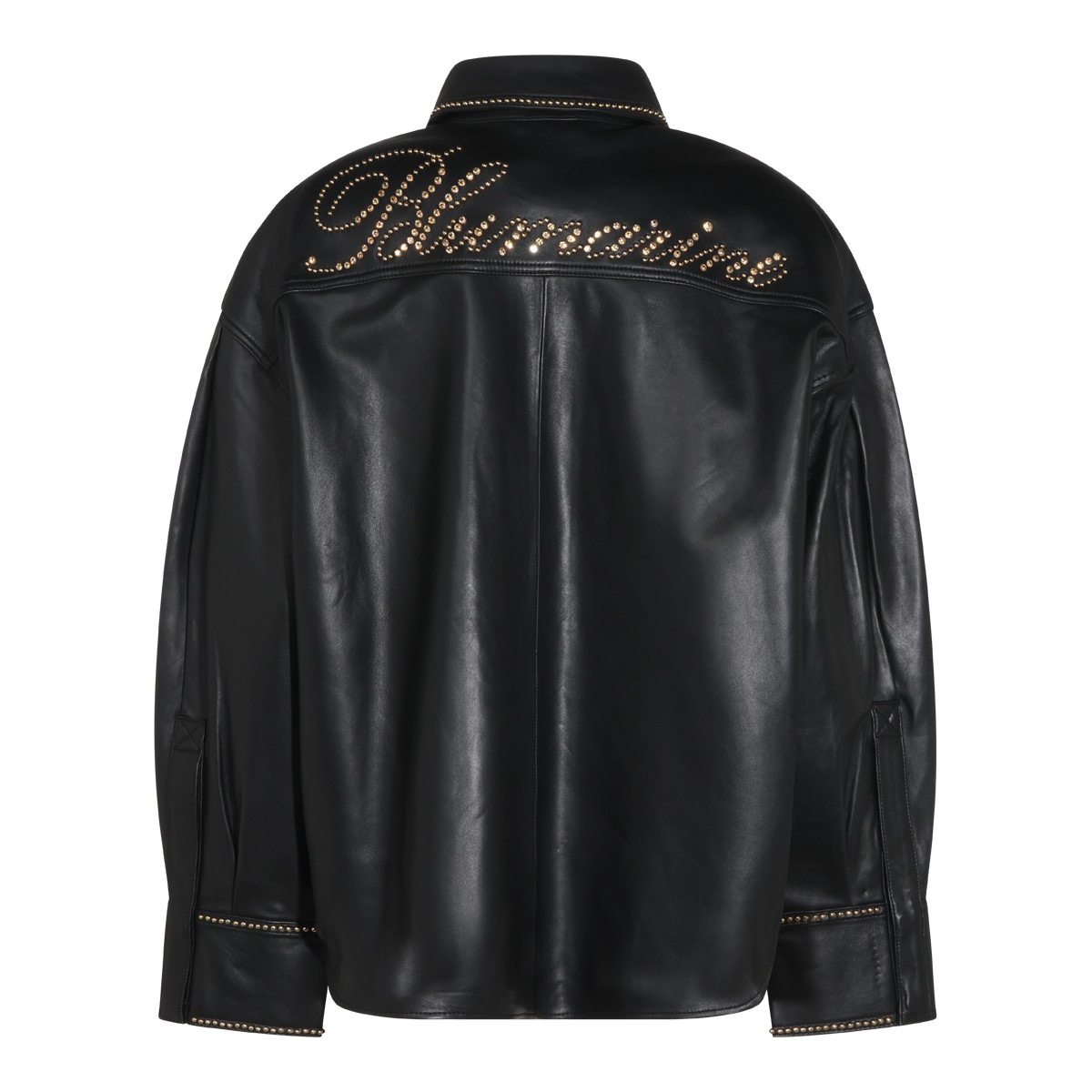 BLACK LEATHER SHIRT