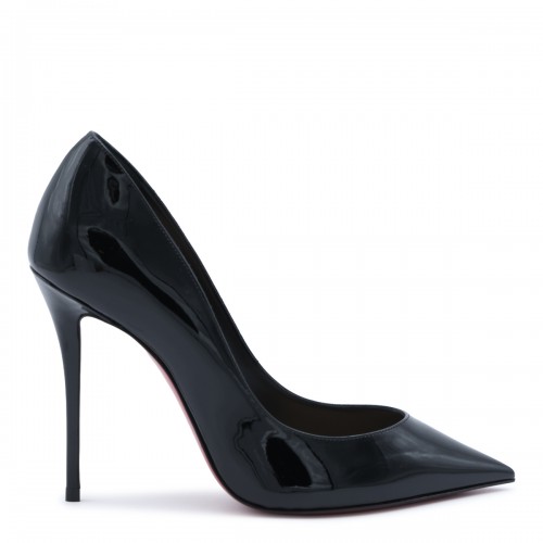 BLACK LA PIGALLE 100 PATENT LEATHER PUMPS
