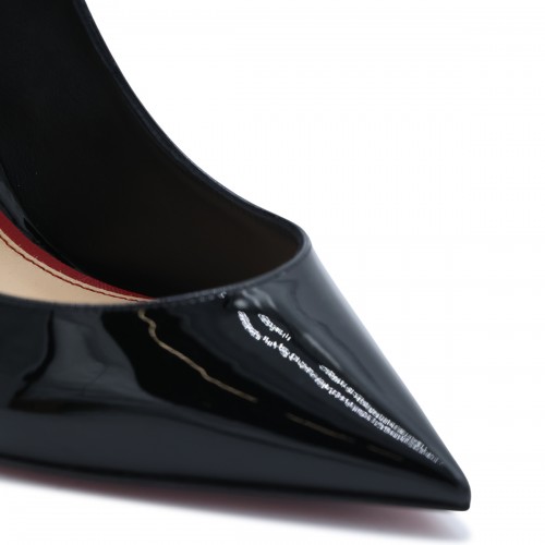 BLACK LA PIGALLE 100 PATENT LEATHER PUMPS