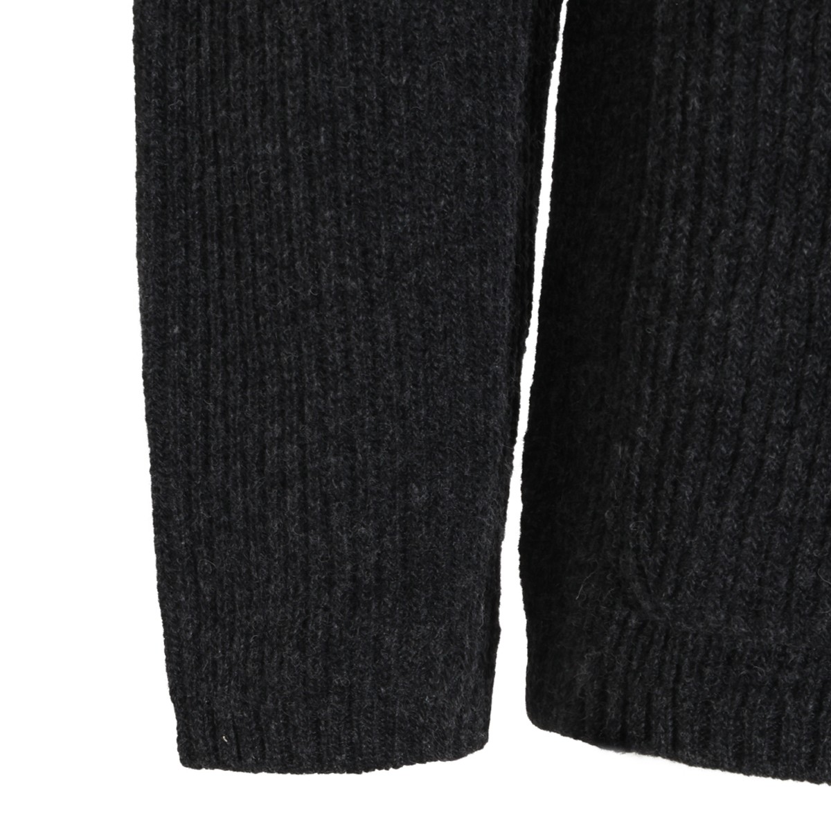 DARK GREY VIRGIN WOOL CARDIGAN
