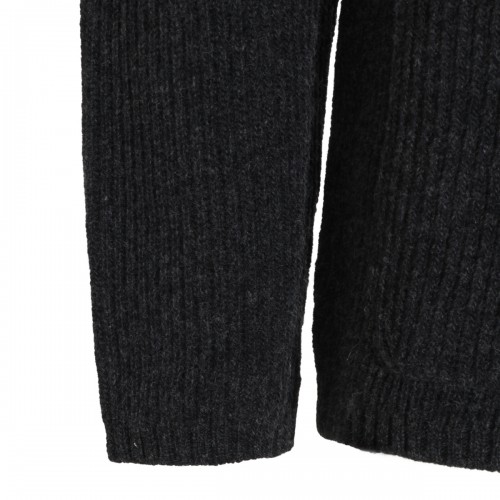 DARK GREY VIRGIN WOOL CARDIGAN