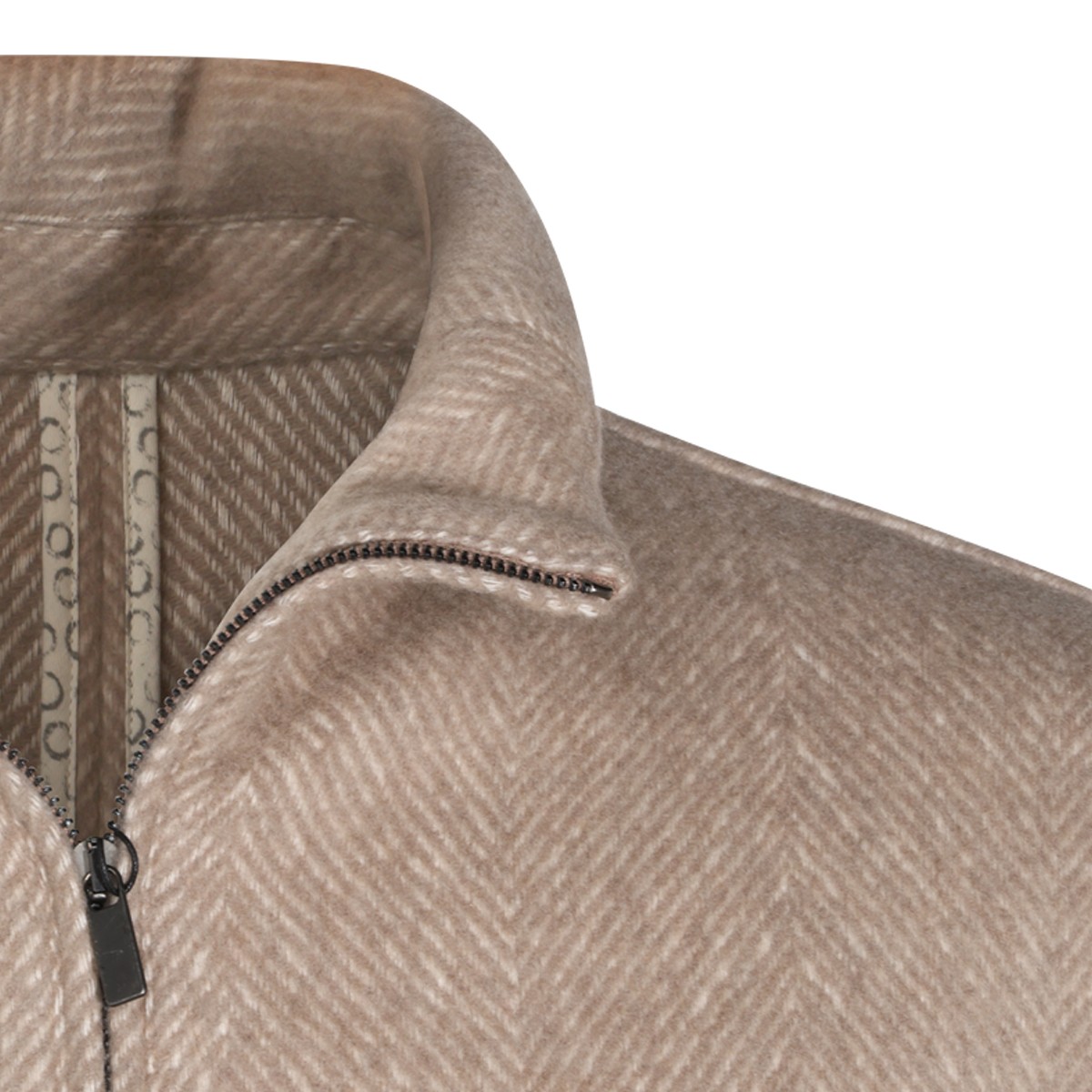 BEIGE CASHMERE AND COTTON BLEND...