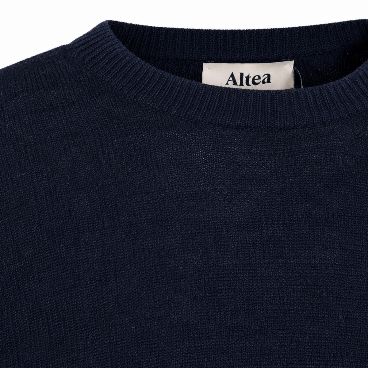 NAVY VIRGIN WOOL AND CASHMERE BLEND...