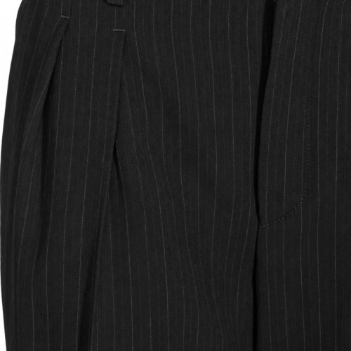 BLACK WOOL BLEND TROUSERS