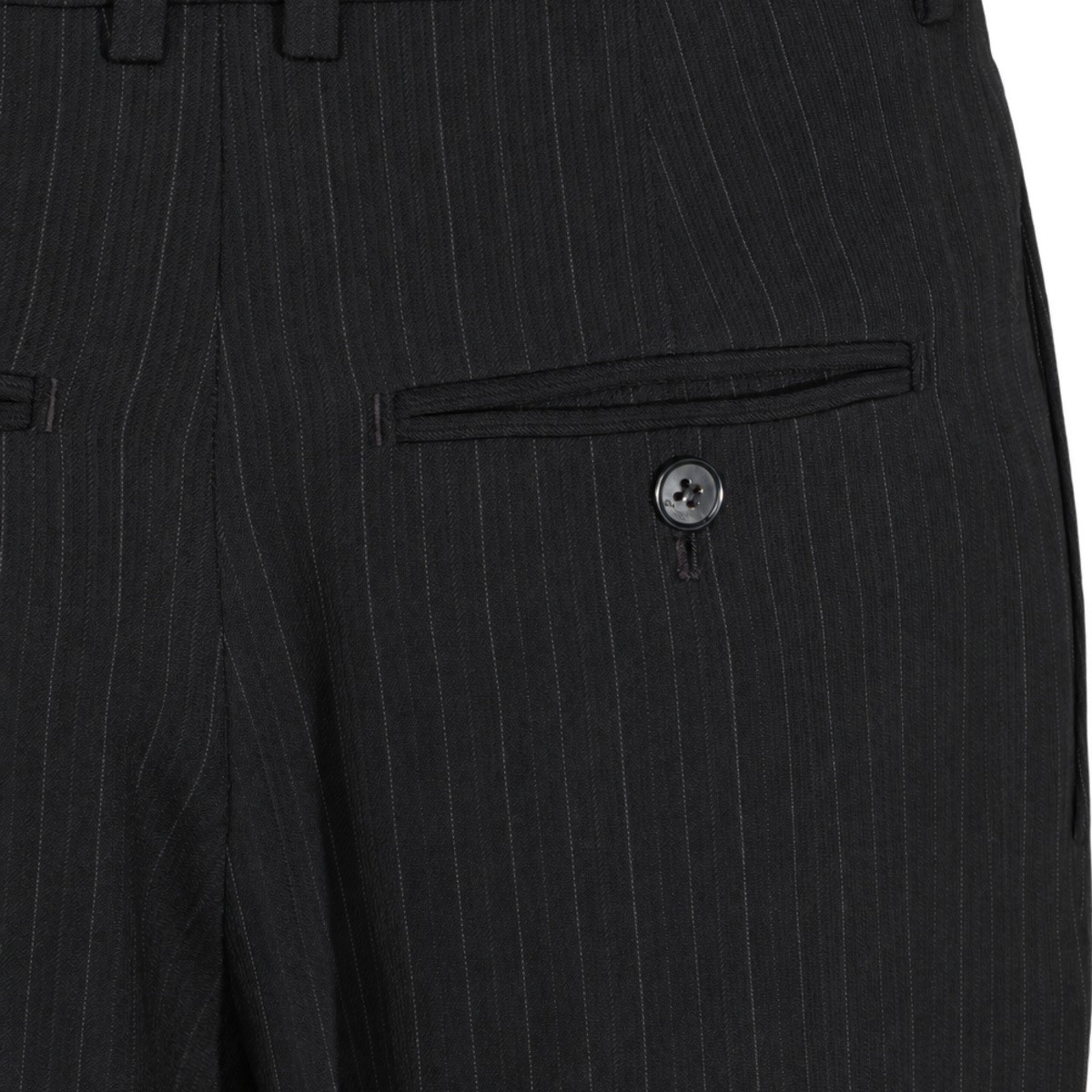 BLACK WOOL BLEND TROUSERS