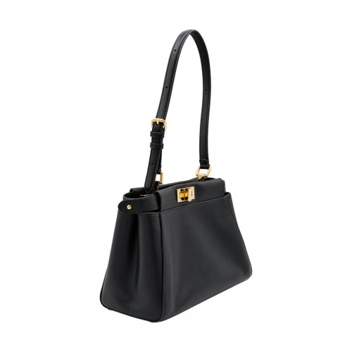 BLACK MY PEEKABOO SMALL CALFSKIN LEATHER HANDBAG