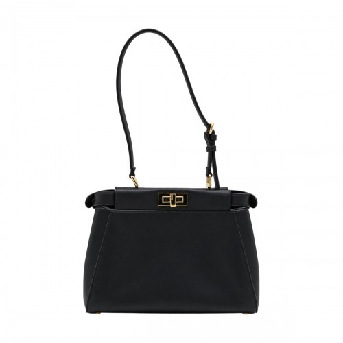 BLACK MY PEEKABOO SMALL CALFSKIN LEATHER HANDBAG