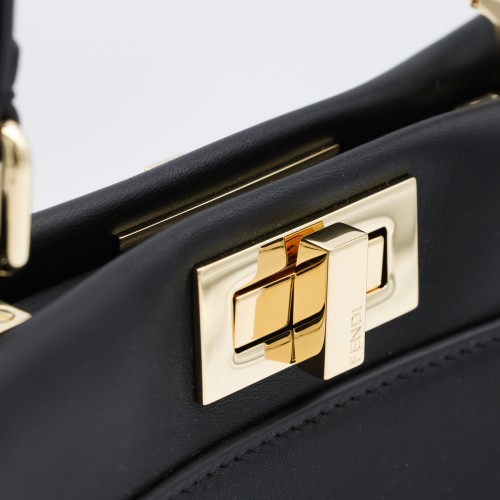 BLACK MY PEEKABOO SMALL CALFSKIN LEATHER HANDBAG